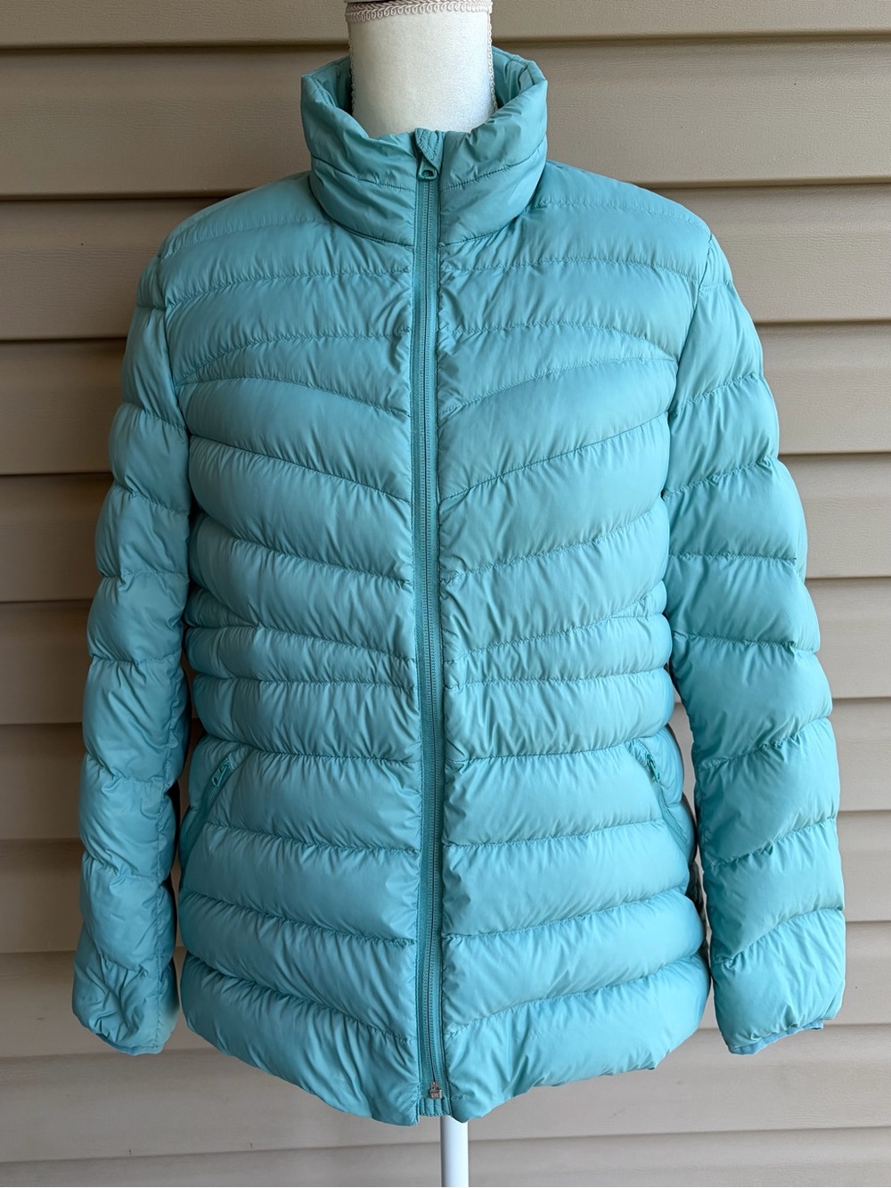 •Lands’ End• Lightweight 90% Down Puffer Jacket – Size Large Petite